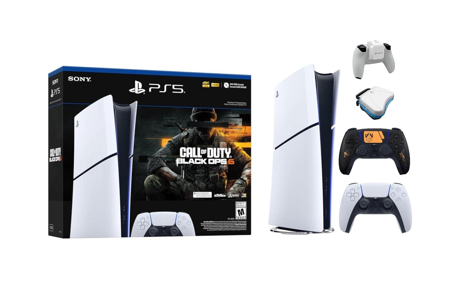 PS5 Digital Slim Console COD Black Ops 6 Edt. w/Death Stranding Dualsense Bundle - PlayStation