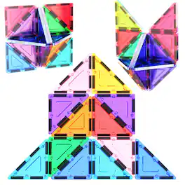 PicassoTiles - 12 PC Magnetic Tiles, Magnetic Building Blocks for Kids, Magnet for Kids 3+