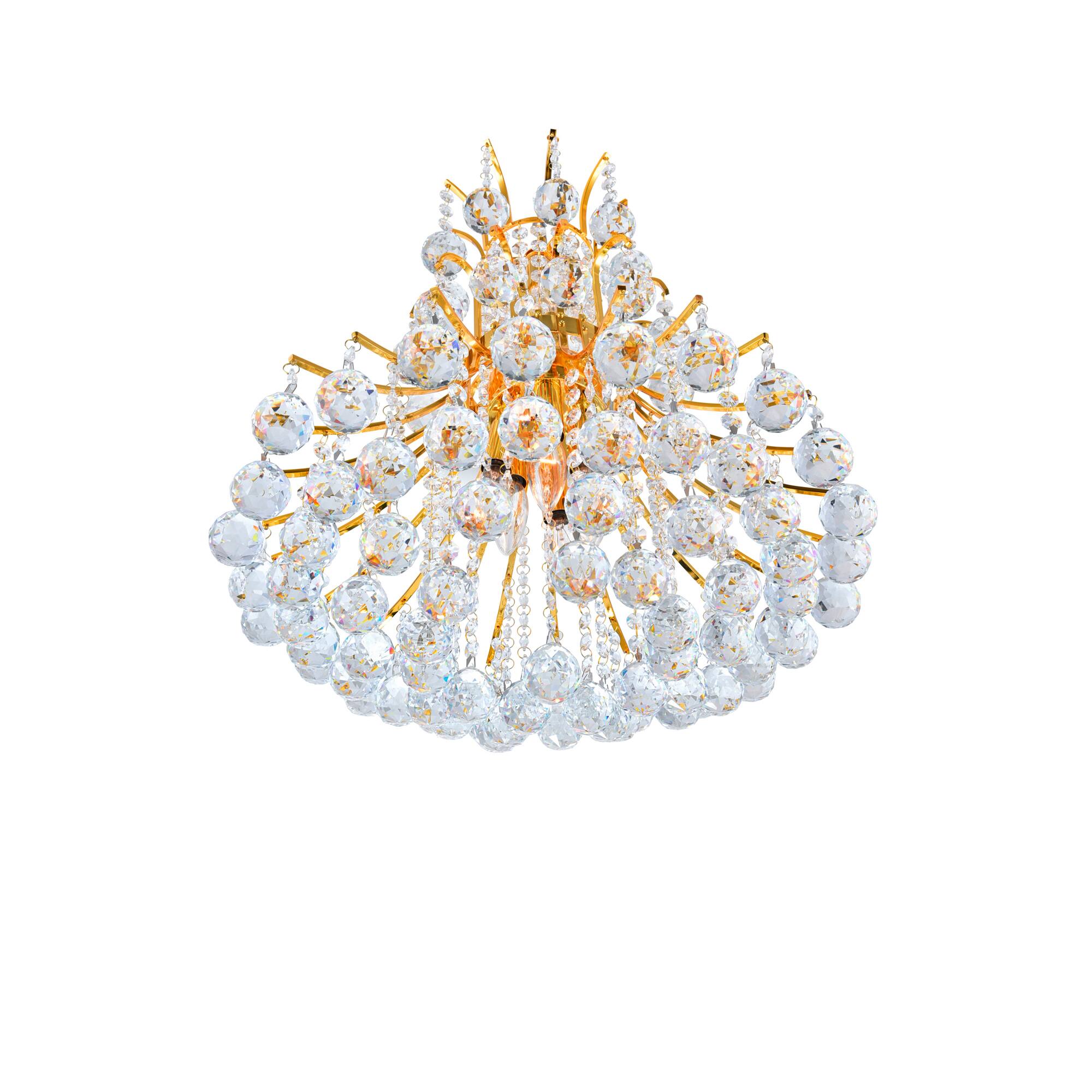 Back. CWI Lighting - Princess 8 Light Down Chandelier With Gold Finish - Gold.
