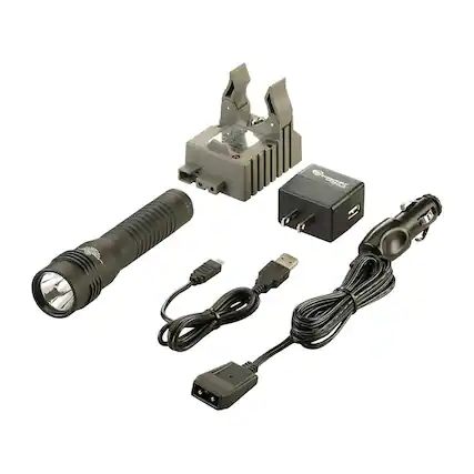 Front. Streamlight - Streamlight 74751 Strion LED HL 615-Lumen Rechargeable Professional Flashlight, Black.