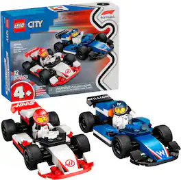 LEGO - City F1 Williams Racing & Haas F1 Race Cars Building Toy 60464