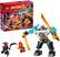 The text on the image is:
"LEGO NINJAGO DRAGONS RISING 6+ 1 d 71827 Zane's Battle Suit Mech 92 pcs/pzs Building Toy Jouet de construction Juguete para 1 Construir 2 - L DRDI V ZHNE - 9 1 I A"
Corrected text:
"LEGO NINJAGO DRAGONS RISING 6+ 1 d 71827 Zane's Battle Suit Mech 92 pcs/pzs Building Toy Jouet de construction Juguete para 1 Construir 2 - L DRDI V ZHNE - 9 1 I A"