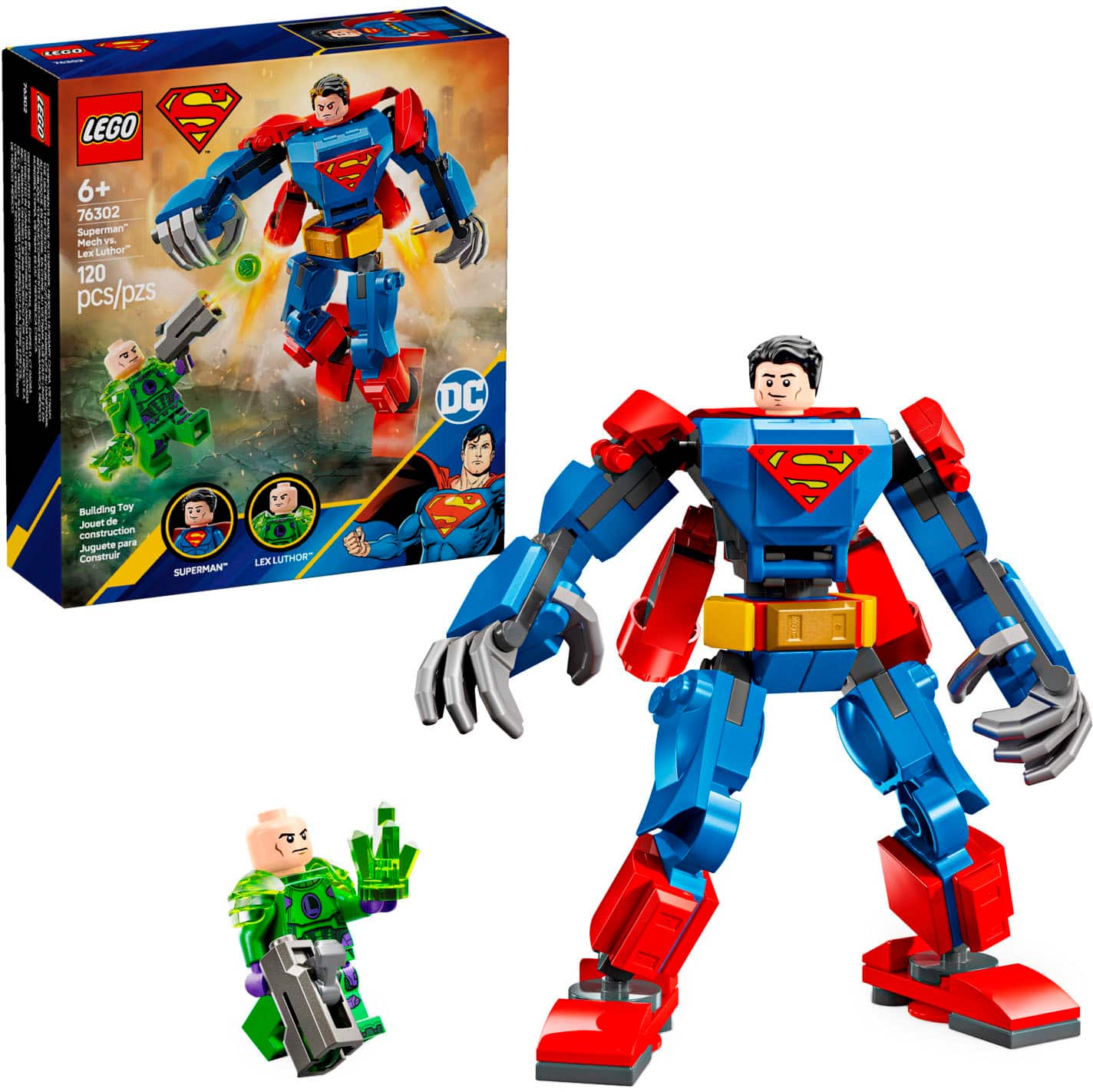 I S CE00 LEGO 6+ 76302 Superman Mech. 3120 pcs/pzs 2 AIT Building Toy Jouet de construction Juguete para Construir LEX LUTHOR SUPERMAN DC S.