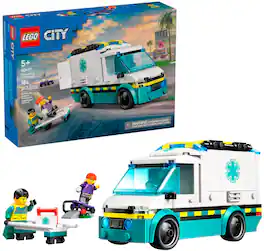 LEGO - City Emergency Ambulance Building Toy 60451