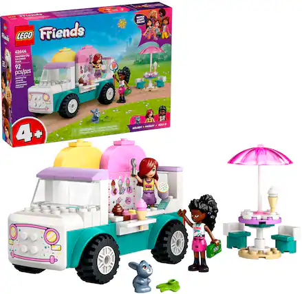 Lego Friends 42644 Mearake City Cream Truck 92 pcs/pzs Sutling Town - Salatur MTCH SERMS OWLINE 4+ CHOKING HAZARO WARNING: ander 2 eas N a unidien Smel pets ELEA B MELOPY * PAIELET ada a ... etam 100