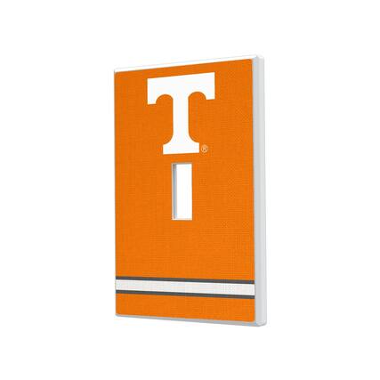 Front. Keyscaper - Tennessee Volunteers Stripe Design Single Toggle Light Switch Plate - Multicolor.