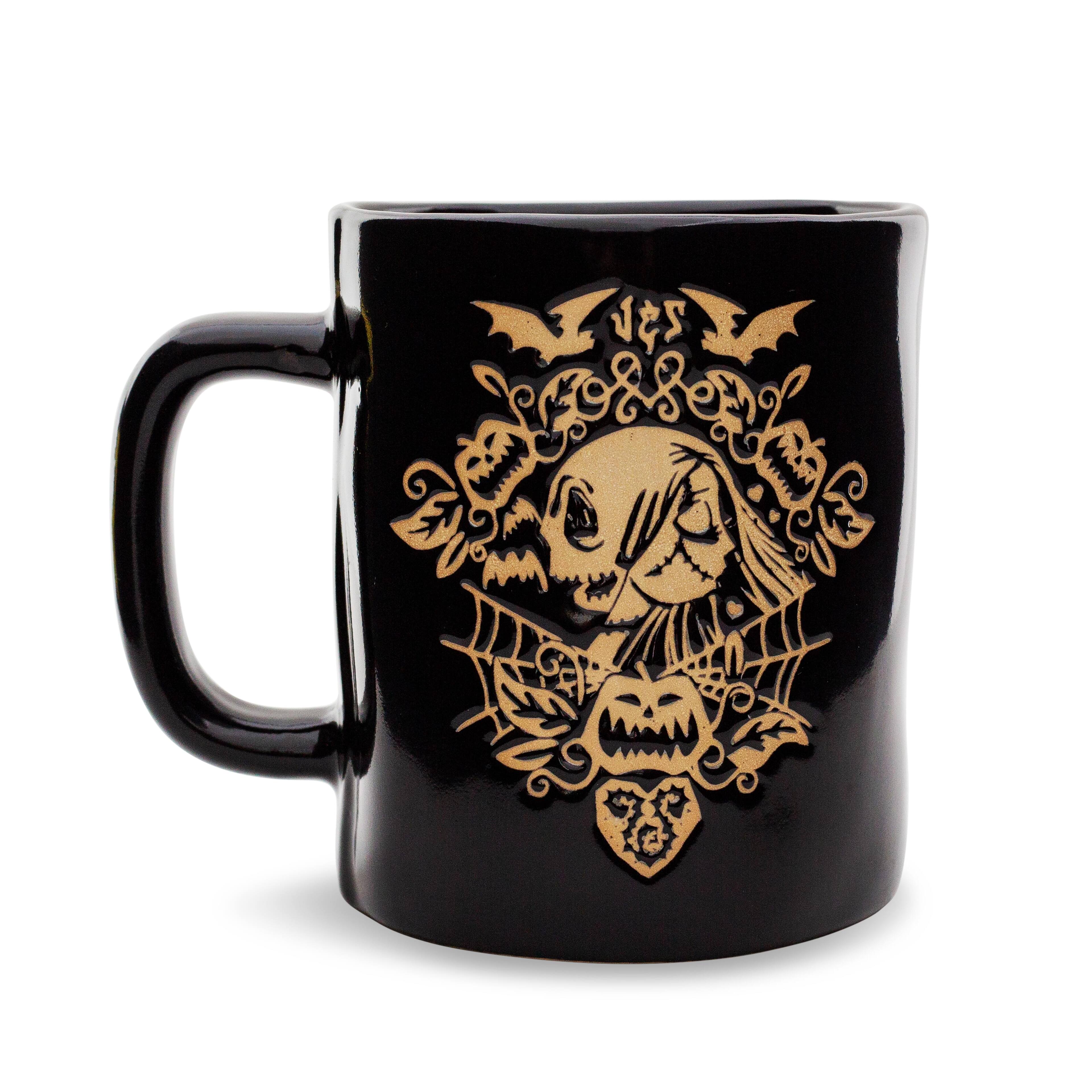 Disney - The Nightmare Before Christmas Jack And Sally Wax-Resist Pottery Mug - Black