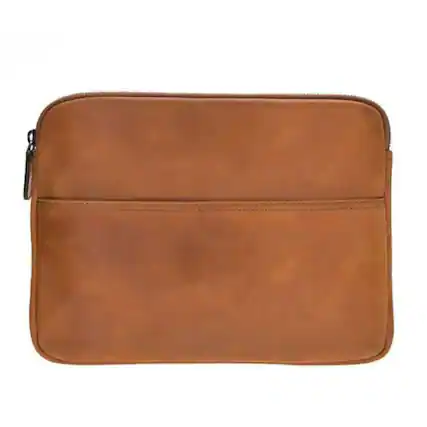 Front. Kitcheniva - 14" Leather Tablet Case Sleeve For iPad MacBook Tan - Tan.