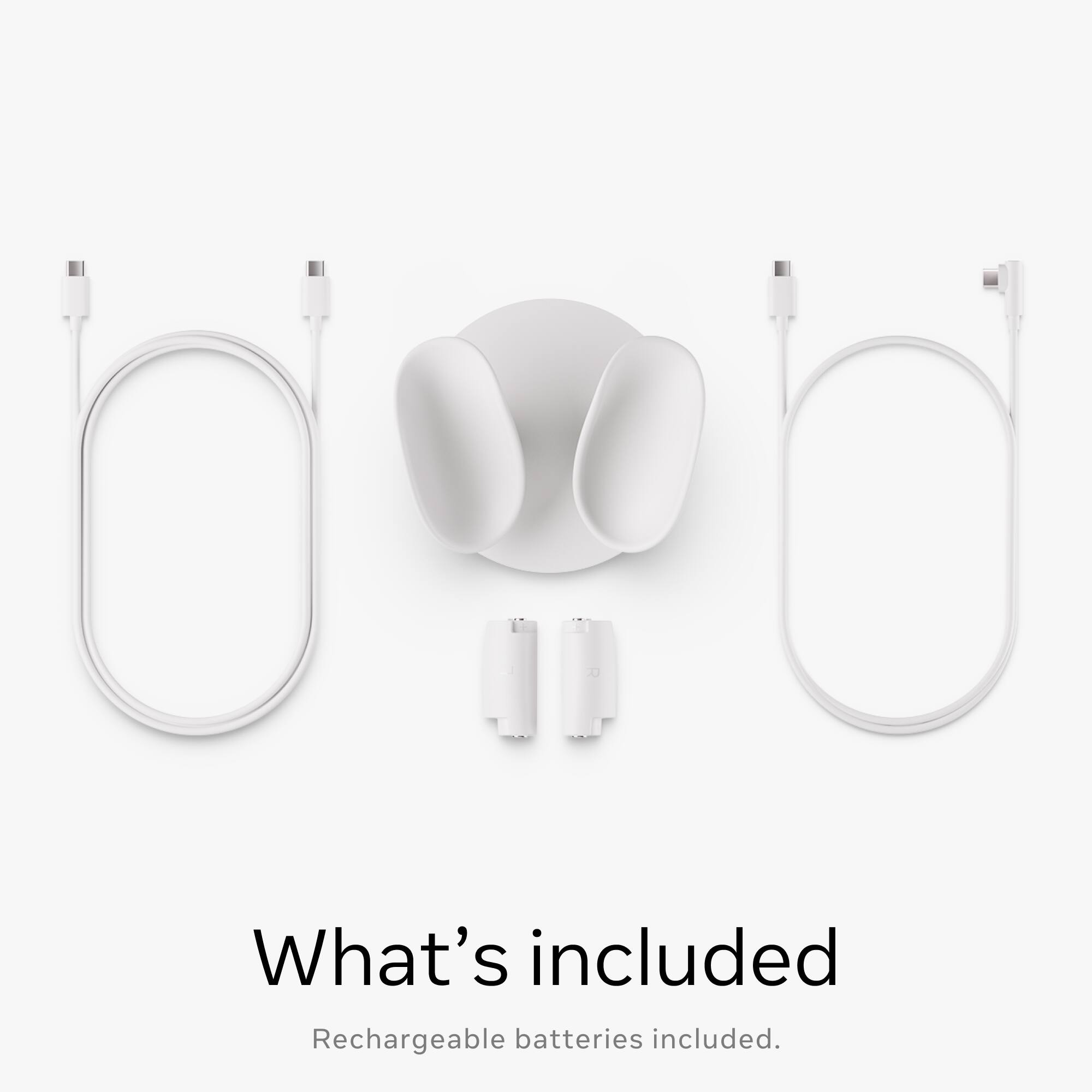 What's included: Rechargeable batteries included.