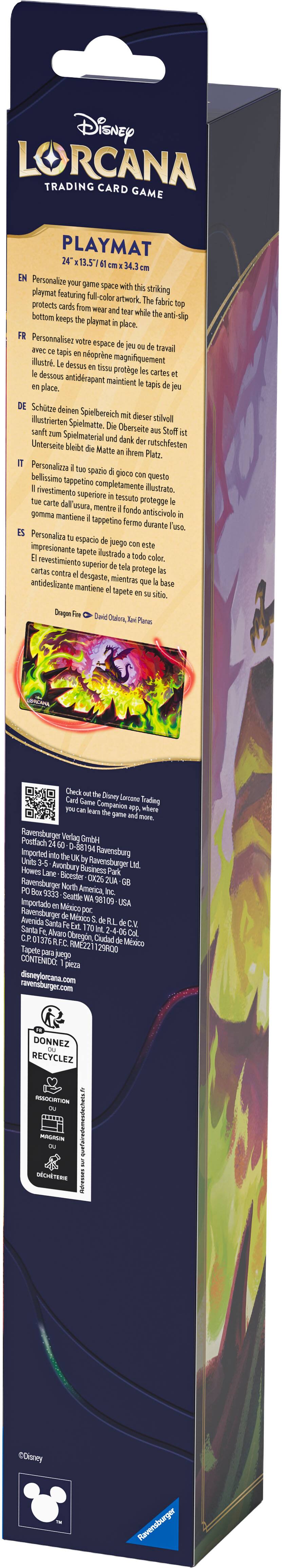 Disney LORCANA TRADING CARD GAME PLAYMAT ABSTE 343

Personalize your game space with this striking playmat featuring full-color artwork. The fabric top protects cards from wear and tear while the anti-slip bottom keeps the playmat in place.

EN: Personalize your game space with this striking playmat featuring full-color artwork. The fabric top protects cards from wear and tear while the anti-slip bottom keeps the playmat in place.

FR: Personnalisez votre espace de jeu avec ce tapis en néoprène magnifiquement illustré. Le dessus en tissu protège les cartes et le dessous antidérapant maintient le tapis de jeu en place.

DE: Schütze deinen Spielbereich mit dieser stilvoll illustrierten Spielmatte. Die obere Seite aus Stoff ist sanft zum Schutz der Spielmaterialien und dank der rutschfesten Unterseite bleibt die Matte auf ihrem Platz.

IT: Personalizza il tuo spazio di gioco con questa tappetino completamente illustrato. Il rivestimento superiore in tessuto protegge le tue carte dallo sfregio, mentre il fondo in gomma antisc