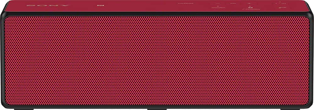 Front. Sony - Portable Bluetooth Speaker - Red.
