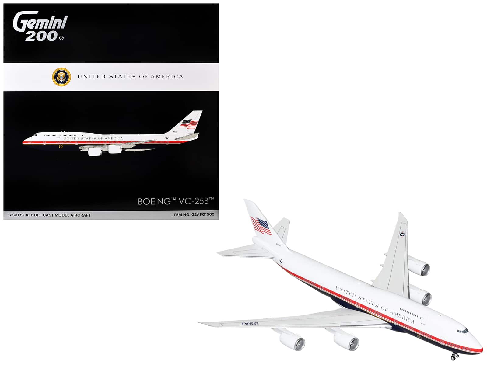 "Boeing VC25B Transport Aircraft ""Air Force One"" 31000 United States Air Force ""Gemini 200"" 1/200 by GeminiJets" price history on PriceWatchPro