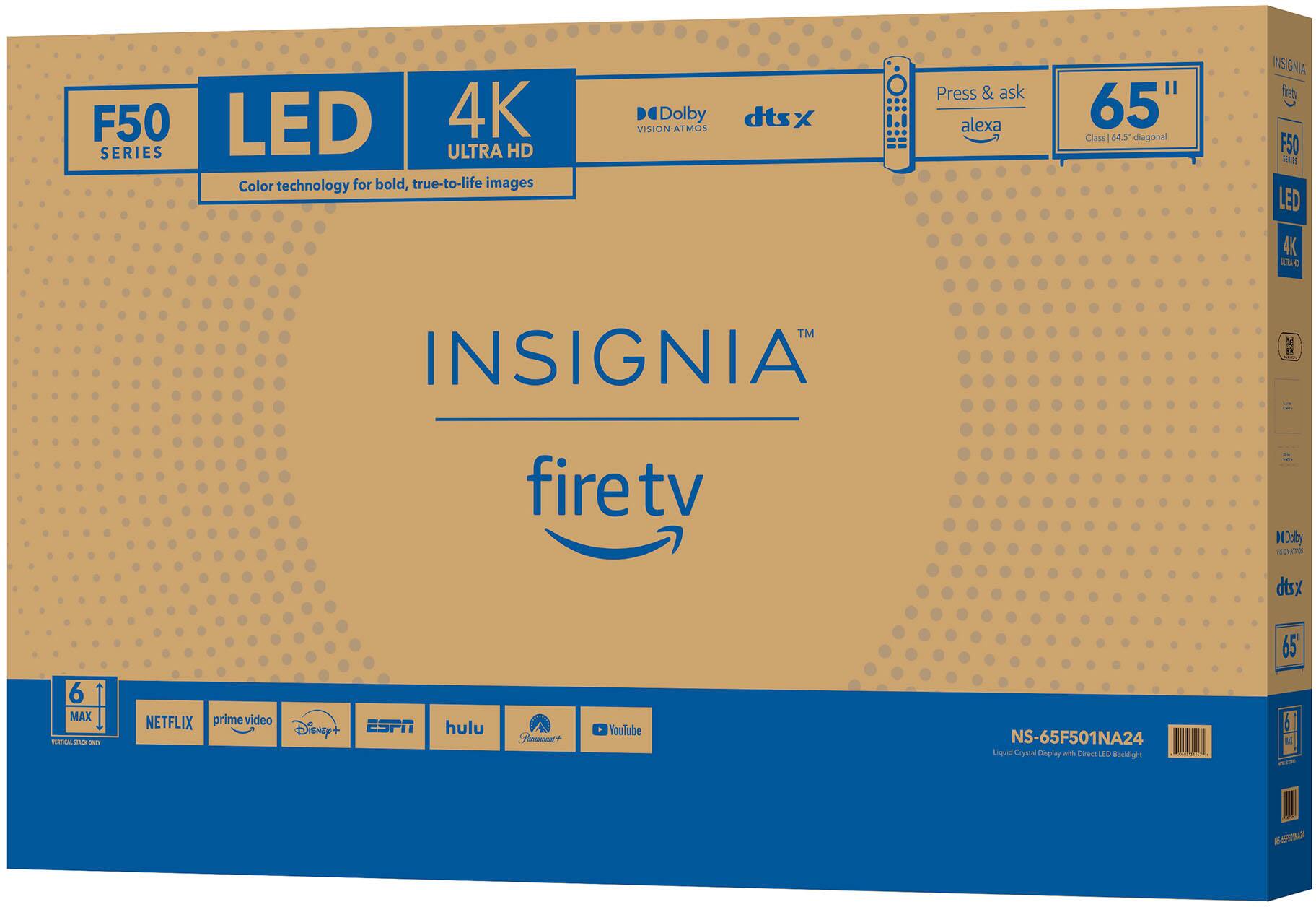 Insignia 65" Class F50 Series LED 4K UHD Smart Fire TV color options