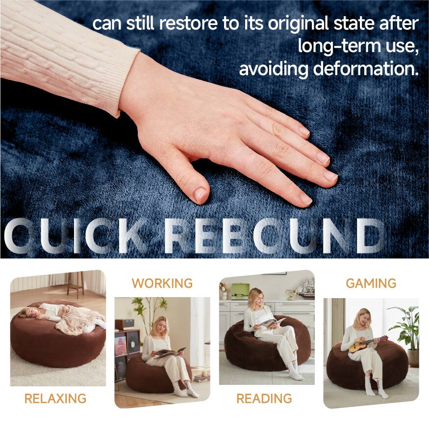 can still restore to its original state after long-term use, avoiding deformation.

QUICK REBOUND

WORKING  
RELAXING  
GAMING  
READING