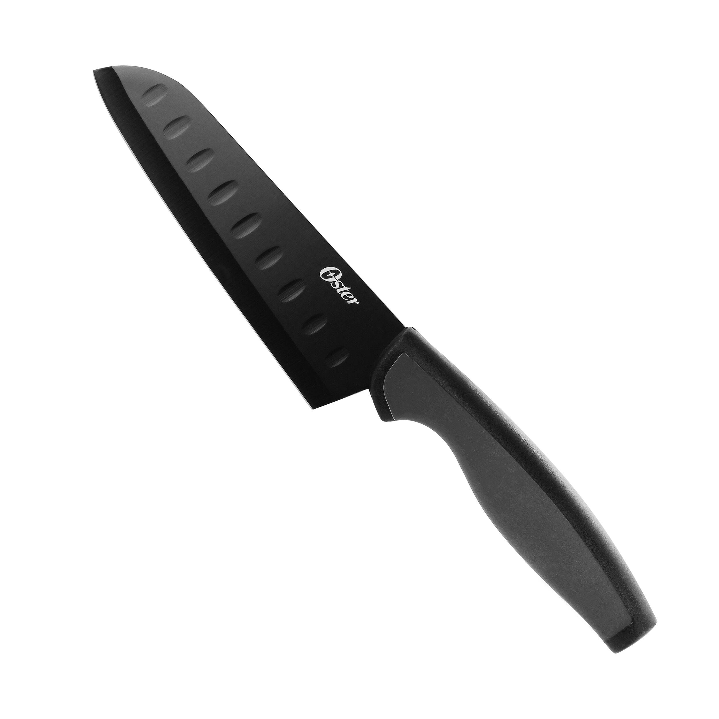 Alt View 2. Oster - Oster Slice Craft 2 Piece Stainless Steel Santoku Knife Set in Black - Black.