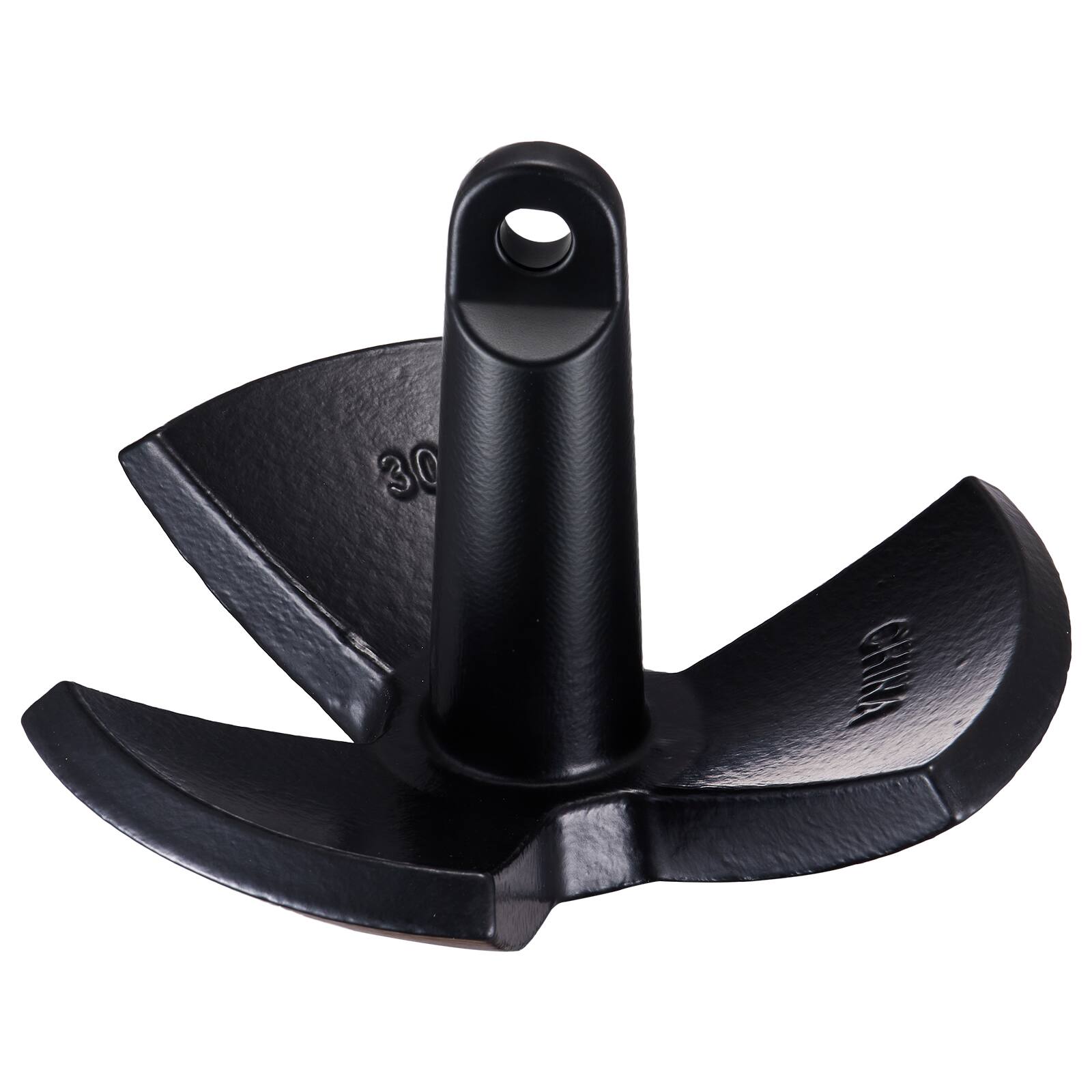 VEVOR - River Anchor, 30 LBS Boat Anchor Cast Iron Vinyl-Coated, Marine Grade Mushroom Anchor for Boats Up To 30 ft - Black