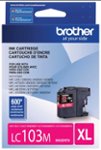 Front. Brother - LC103M XL High-Yield Ink Cartridge - Magenta.