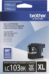 Brother - LC103BK XL High-Yield Ink Cartridge - Black - Front_Zoom