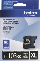 Brother - LC103BK XL High-Yield Ink Cartridge - Black - Front_Zoom