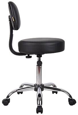 Alt View 3. Boss Office Products - Boss Be Well Armless Medical Spa Professional Drafting Stool, Black (B245-BK) - Black.