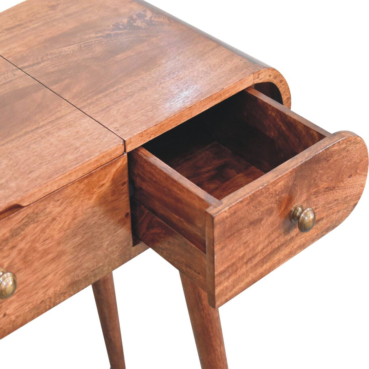 Alt View 1. Artisan Furniture - Honey Caramel Round Dressing Table - Brown.