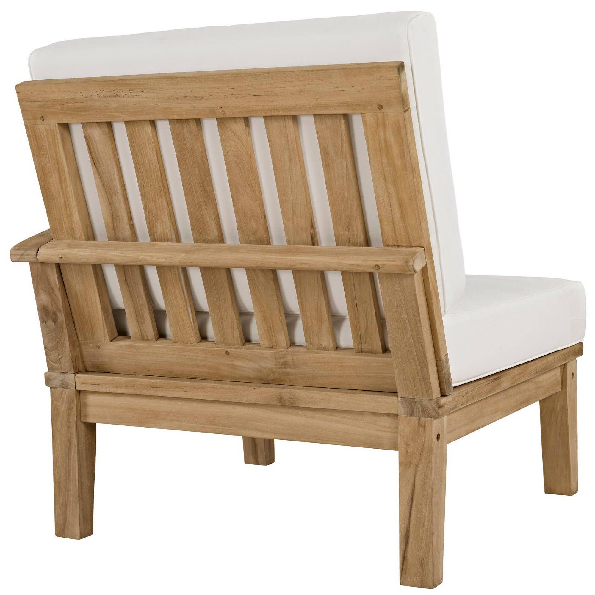 Alt View 3. Modway - Marina 4 Piece Outdoor Patio Teak Set by Modway - Natural White.