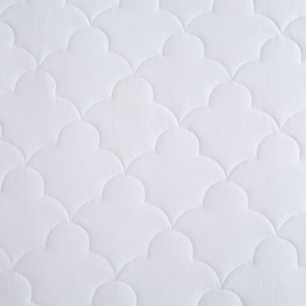 Alt View 5. Gracie Mills - Gracie Mills Carlo Solid Quilted Cotton Percale Mattress Pad - White.