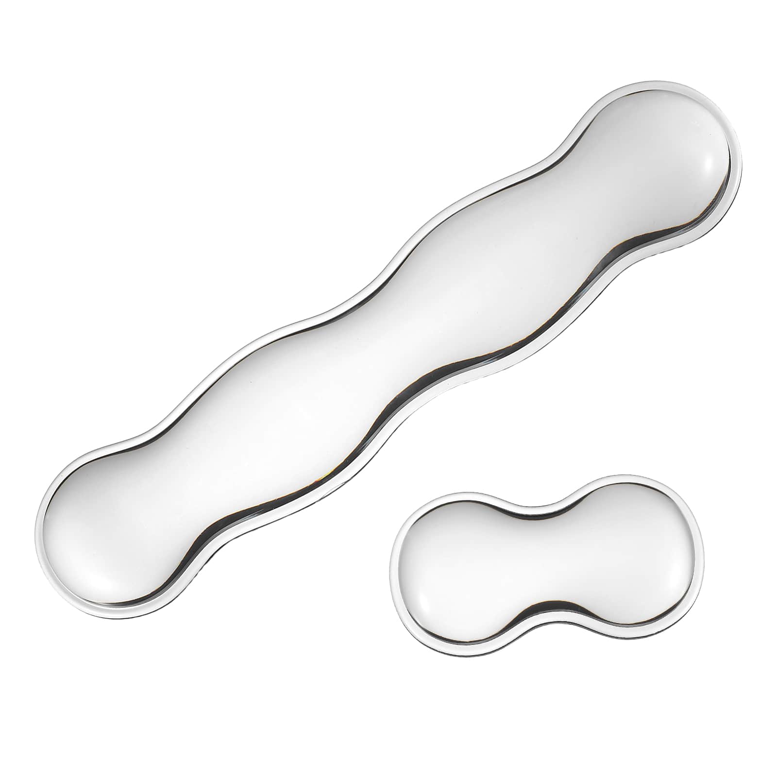 Unique Bargains - Gel Wrist Rest, Ergonomic Silicone Gel Mouse Pad with Cool Touch Cushion for Computer Laptop Home Office Work (Pad Set) - White