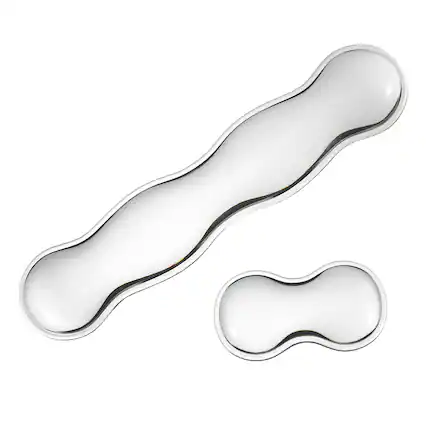 Front. Unique Bargains - Gel Wrist Rest, Ergonomic Silicone Gel Mouse Pad with Cool Touch Cushion for Computer Laptop Home Office Work (Pad Set) - White.