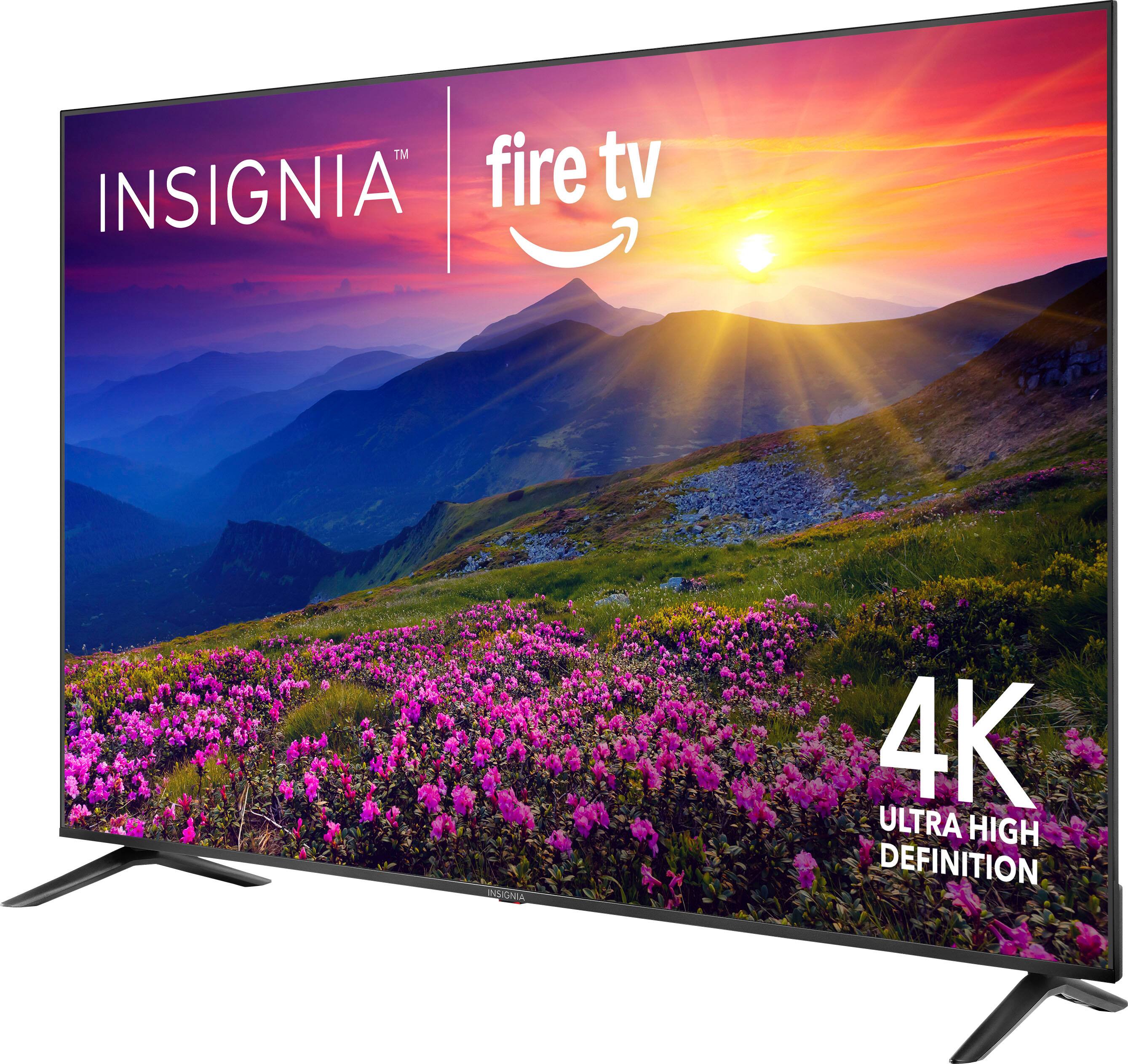 Insignia 75" Class F50 Series LED 4K UHD Smart Fire TV front and back view