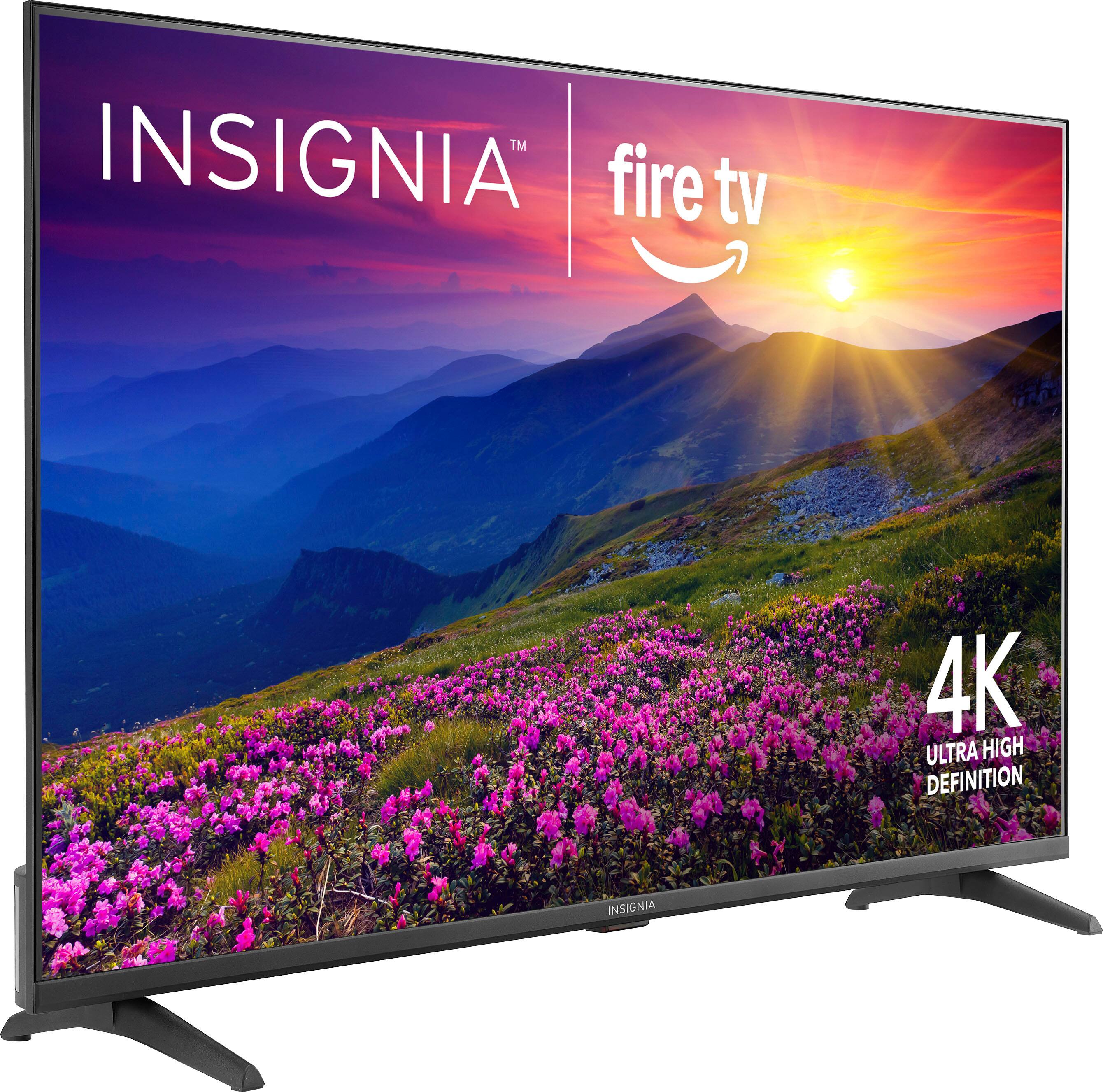 Insignia 50" Class F50 Series LED 4K UHD Smart Fire TV front and back view