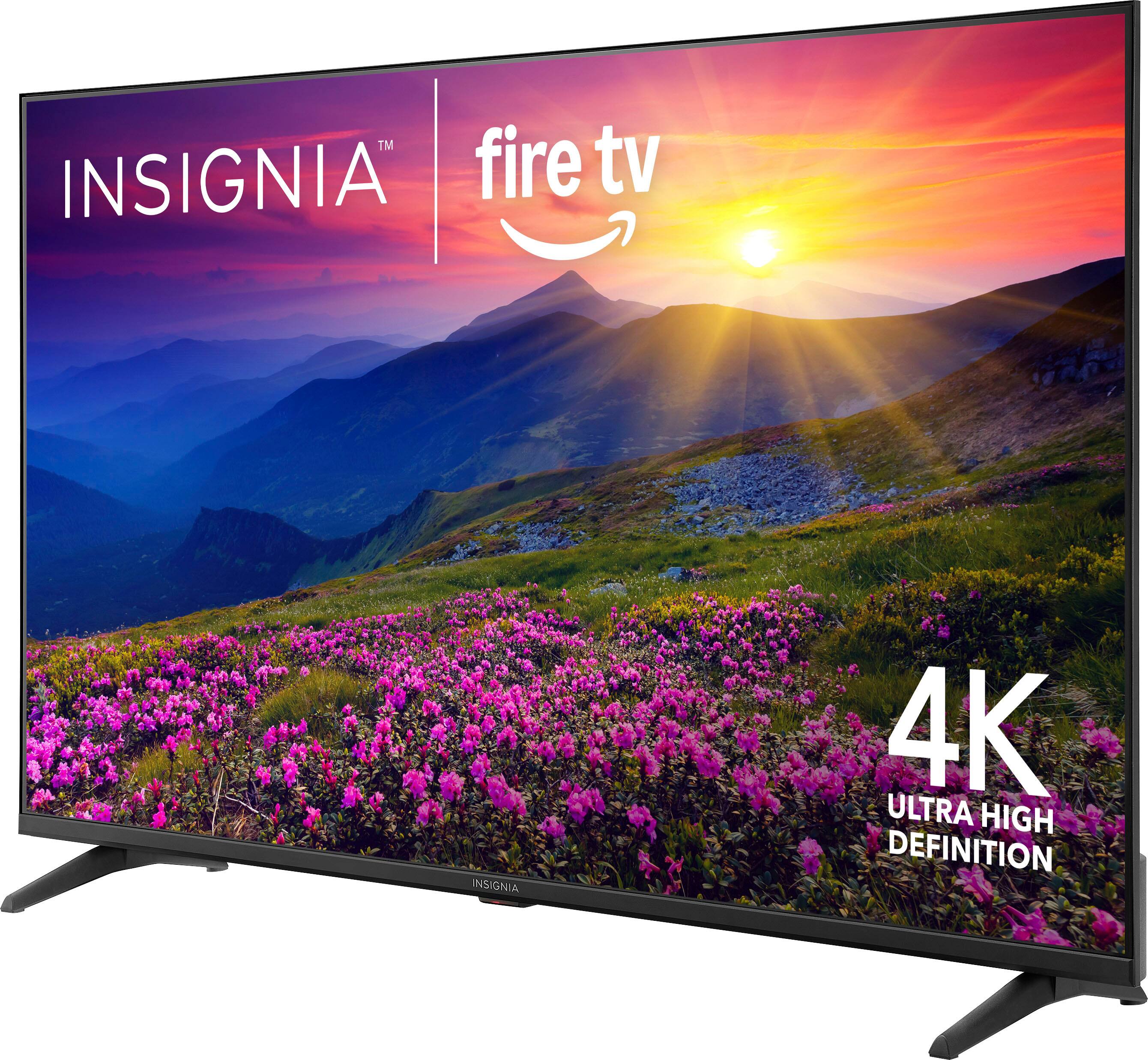 Insignia 55" Class F50 Series LED 4K UHD Smart Fire TV front and back view