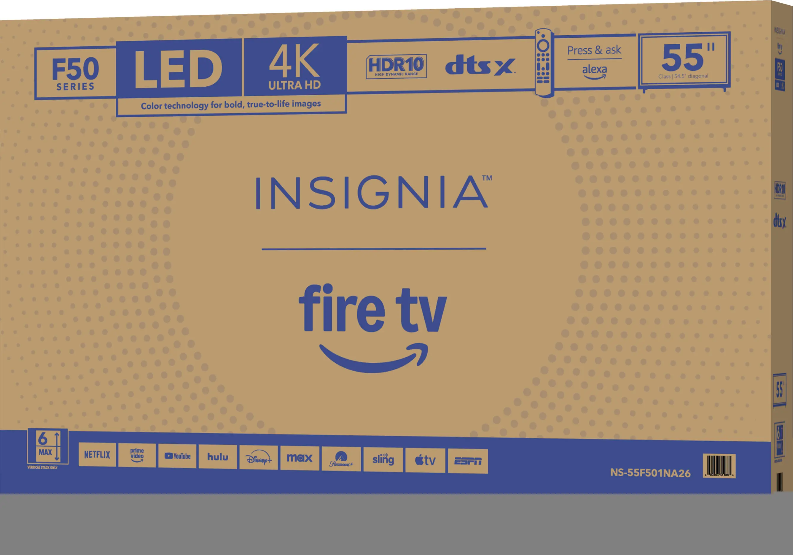 Insignia 55" Class F50 Series LED 4K UHD Smart Fire TV gallery view