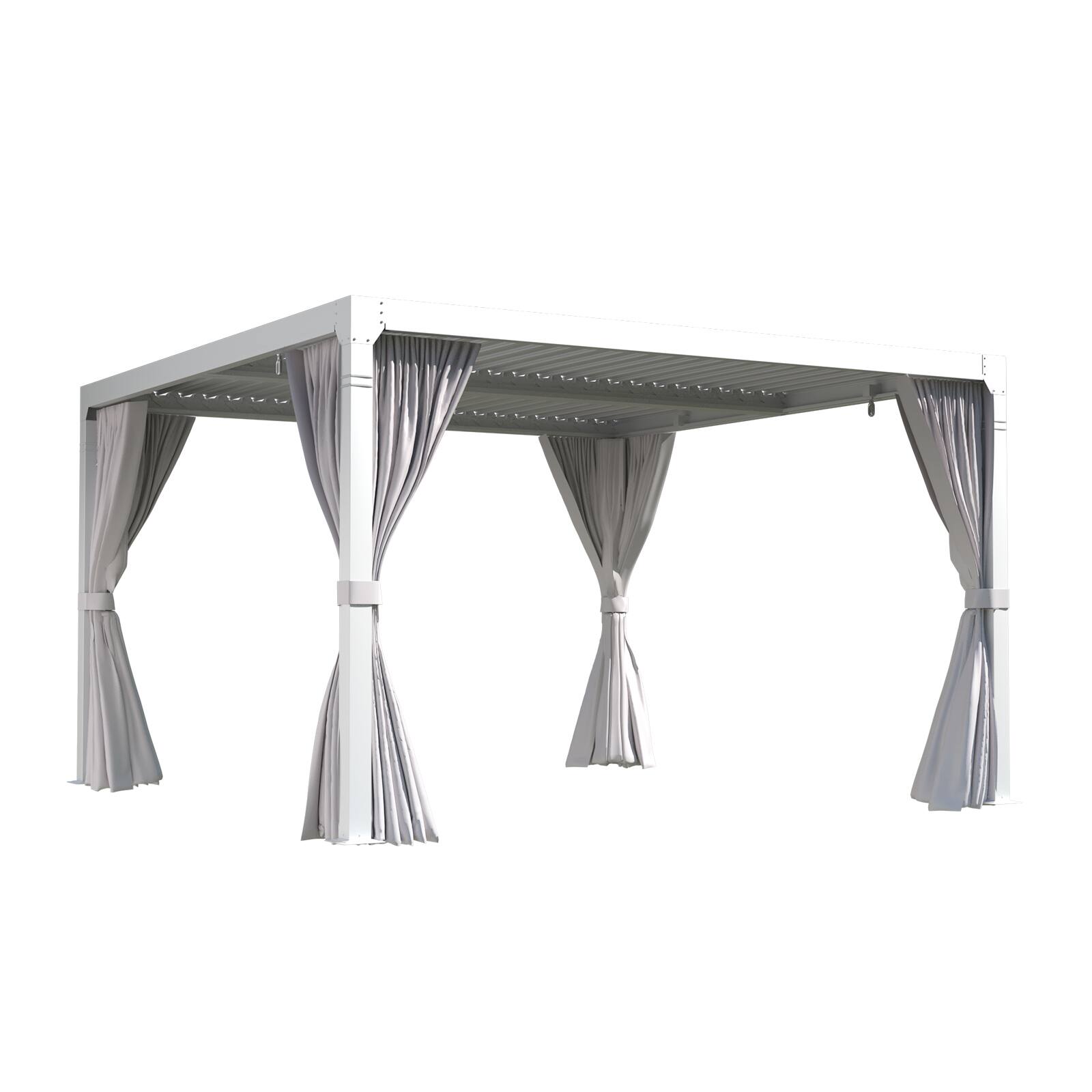 U-HOMY - 10 Ft. W x 10 Ft. D Aluminum Patio Metal Pergola with Adjustable Louver Roof - White price history on PriceWatchPro