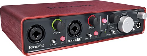  Focusrite - Scarlett 2i4 USB Recording Interface - Red
