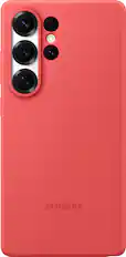 Front. Samsung - Galaxy S25 Ultra Silicone Case - Red.