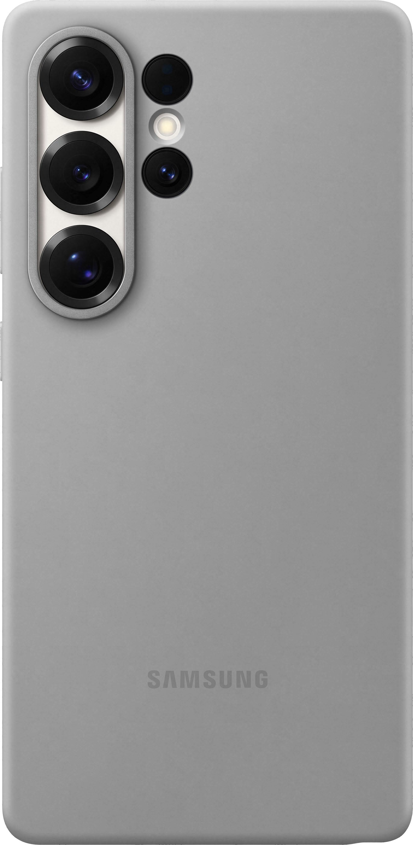 Front. Samsung - Galaxy S25 Ultra Silicone Case - Gray.
