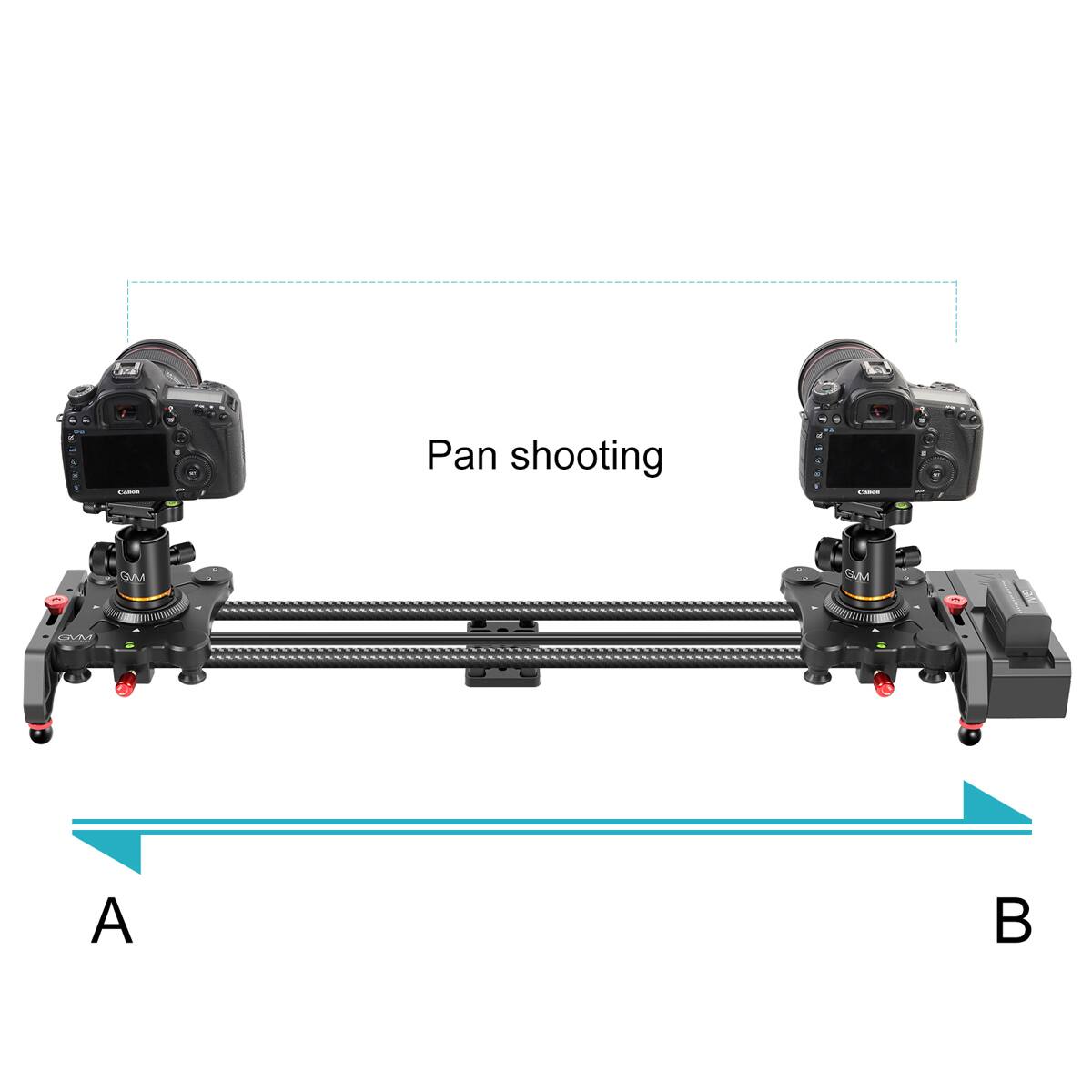 Pan shooting  
A  
B