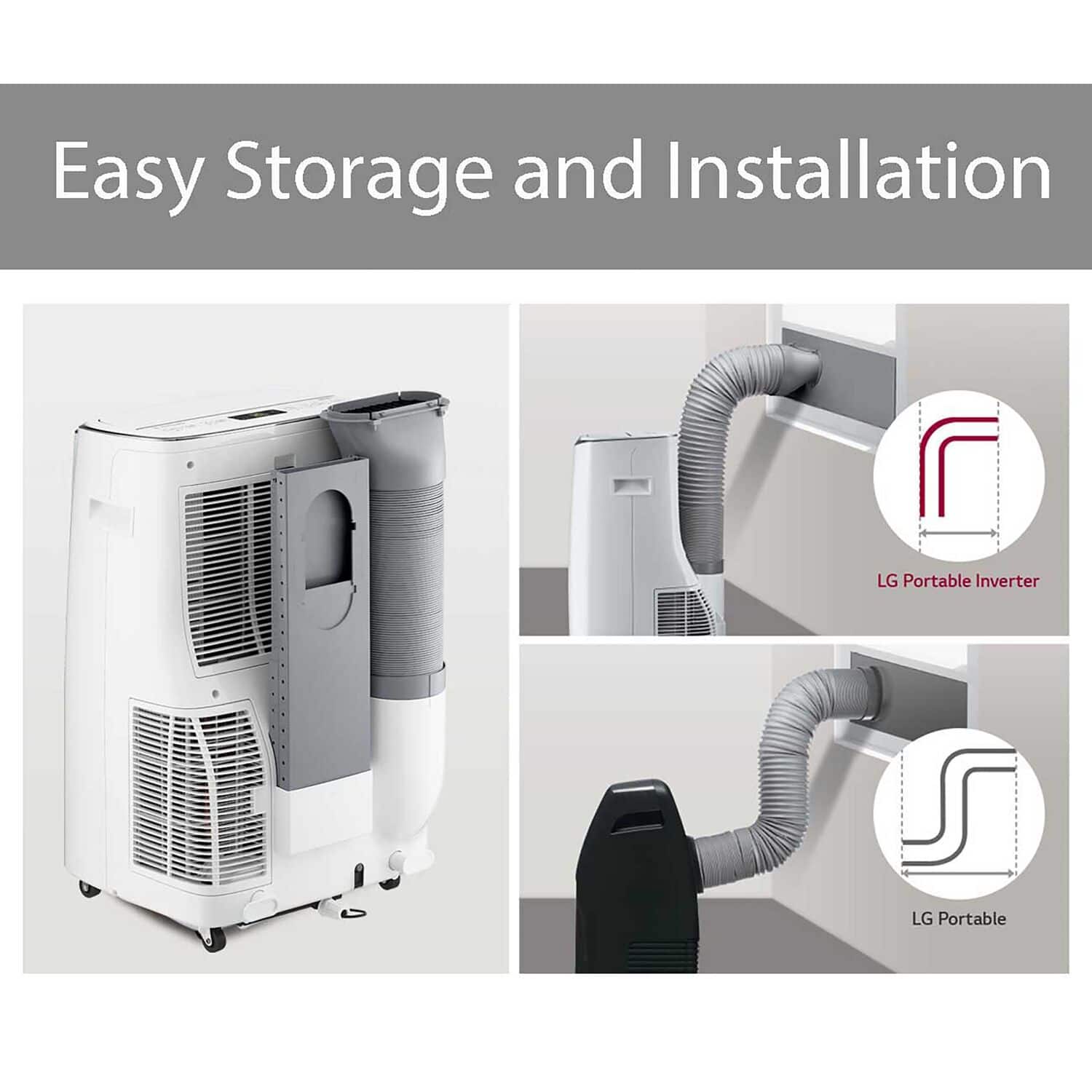 Easy Storage and Installation LG Portable Inverter
