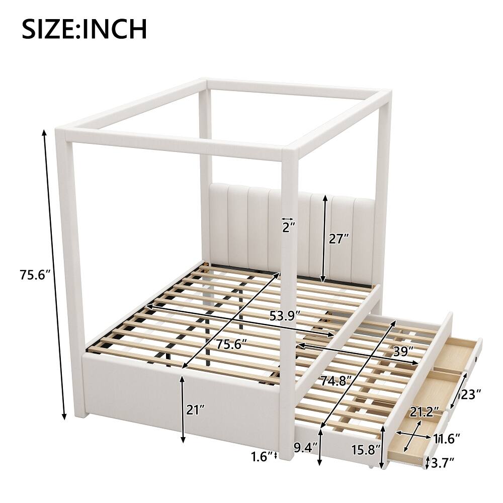 SIZE: INCH  
2" 27" 75.6" 53.9" 75.6" 39" 21" 74.8" 21.2" 23" 1.6" 9.4" 15.8" 11.6" 3.7"
