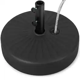 Mondawe - 19.5 Inch Fillable Round Umbrella Base Stand for Yard Garden Poolside - Black