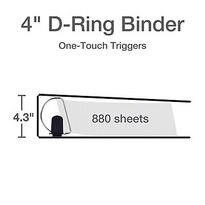4" D-Ring Binder  
One-Touch Triggers  
4.3"  
880 sheets