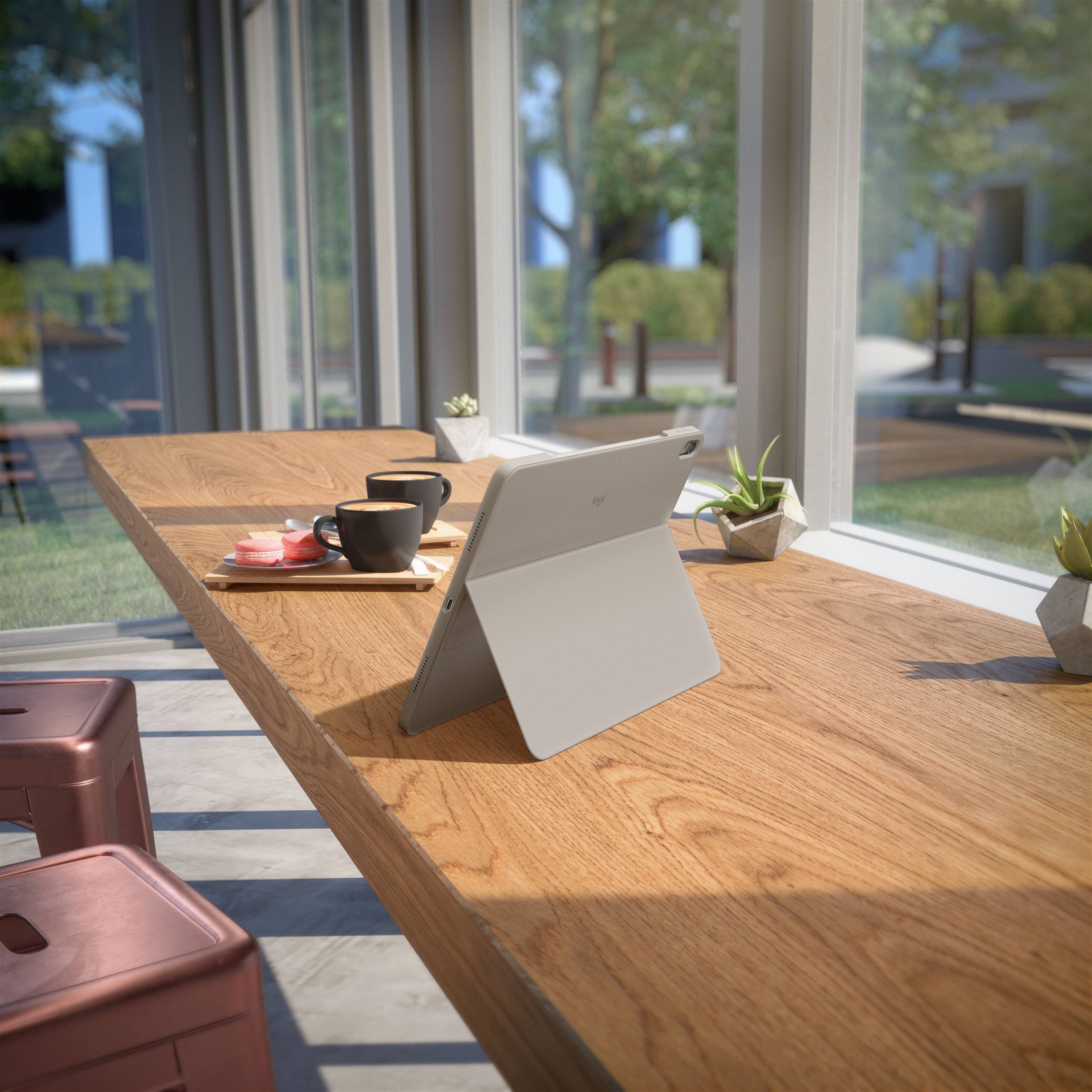 Alt View 2. Logitech - Combo Touch iPad Air 13-inch - Latest Model (M2 & M3), iPad Air (5th gen) Keyboard Case with Detachable Keyboard - Sand.