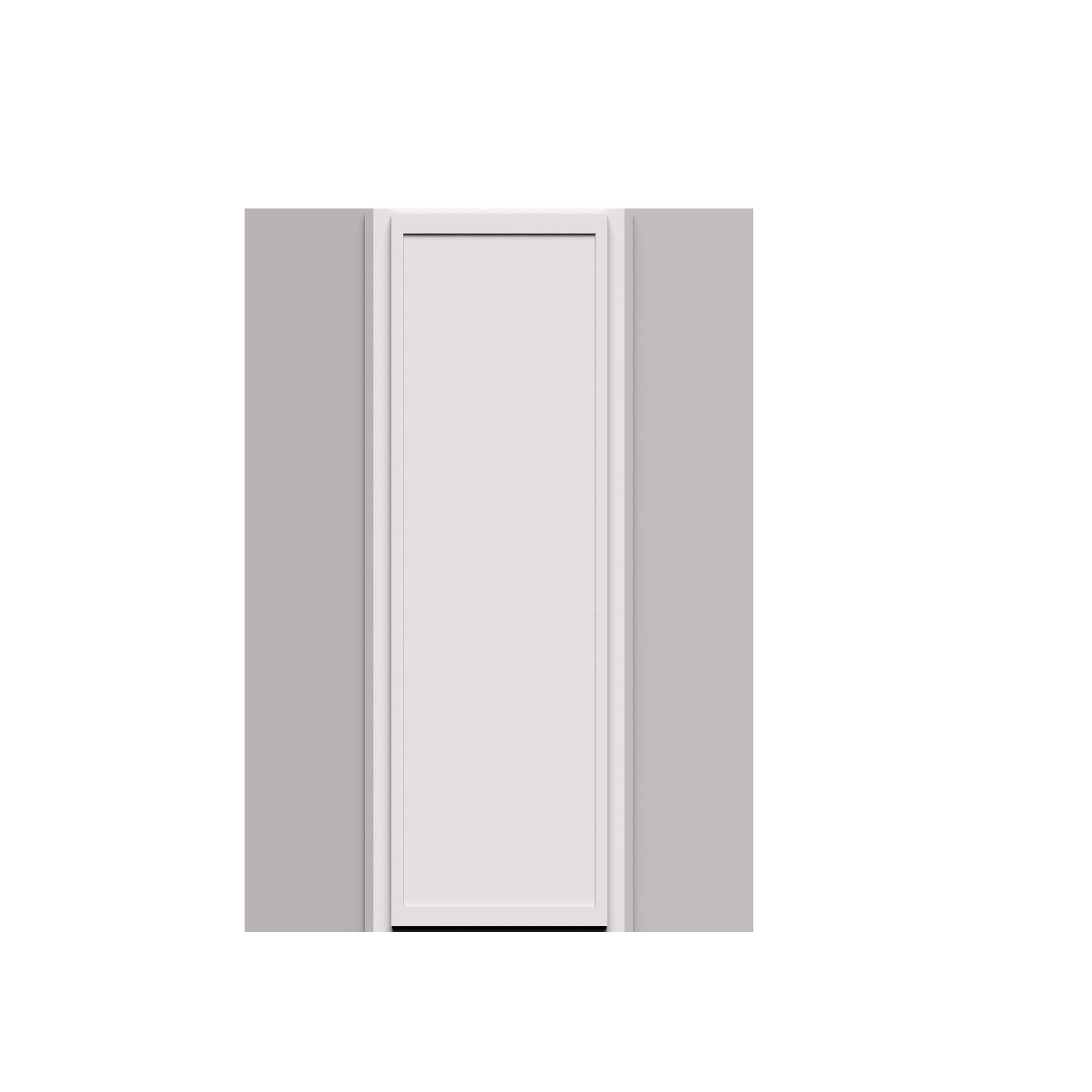 Alt View 1. Boyel Living - 24-in W x 30-in H x 12-in D Slim Shaker RTA Kitchen Diagonal Corner Wall Cabinet with Soft-Close - Snow White.