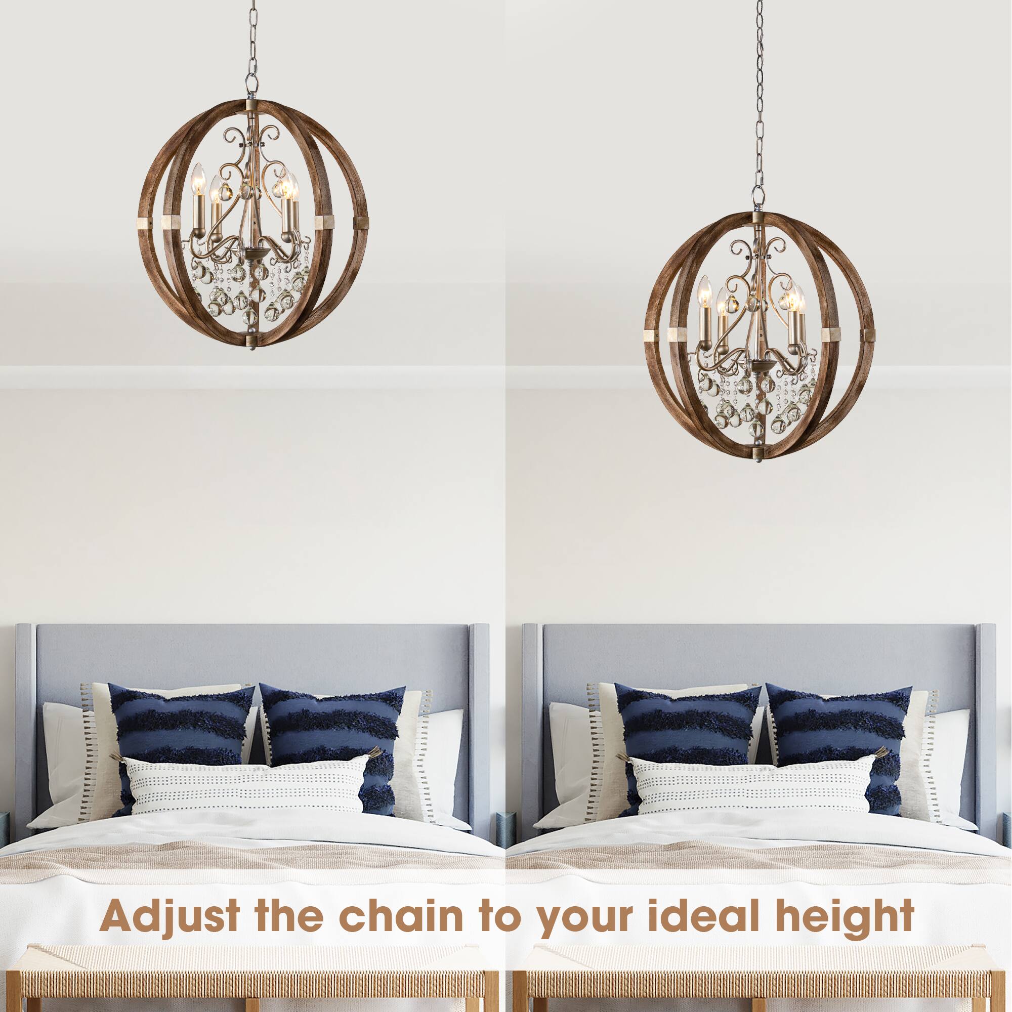 Adjust the chain to your ideal height