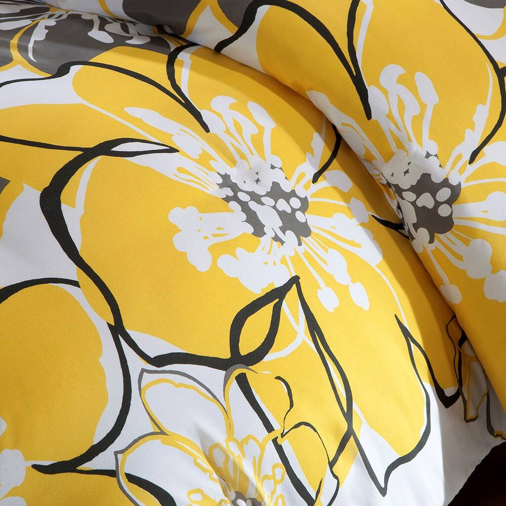 Alt View 5. Gracie Mills - Gracie Mills Laszlo Floral Duvet Cover Set - Yellow.