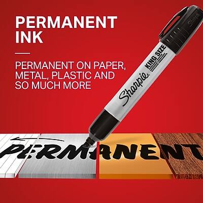 PERMANENT INK

PERMANENT ON PAPER, METAL, PLASTIC AND SO MUCH MORE

Sharpie KING SIZE