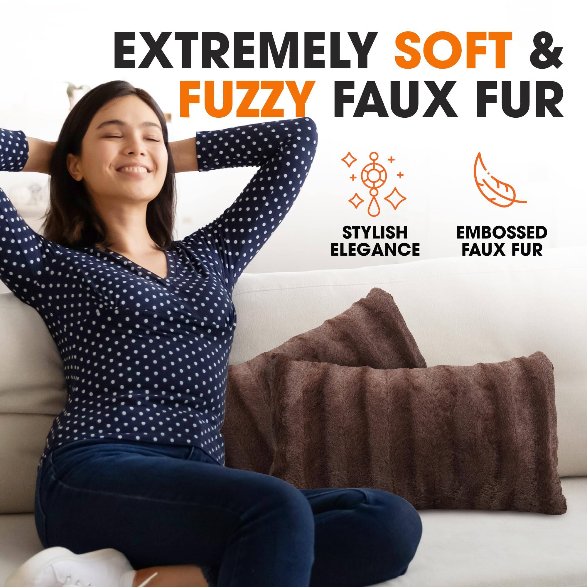 EXTREMELY SOFT & FUZZY FAUX FUR  
STYLISH EMBOSSED ELEGANCE FAUX FUR