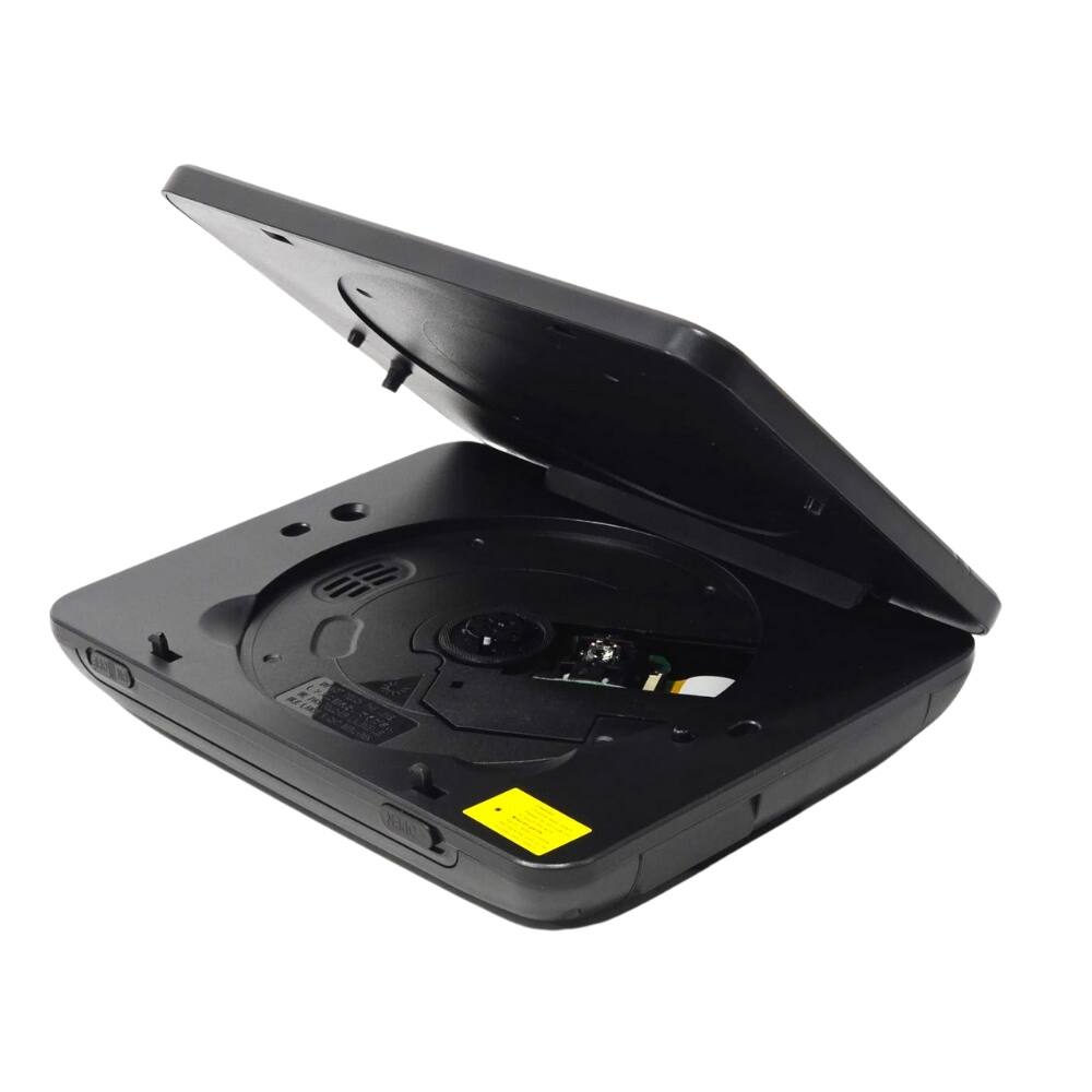 Back. Proscan - 7" Dual Screen Portable CD DVD Player with SD Card slot, USB port - PDVD7751 - Black.