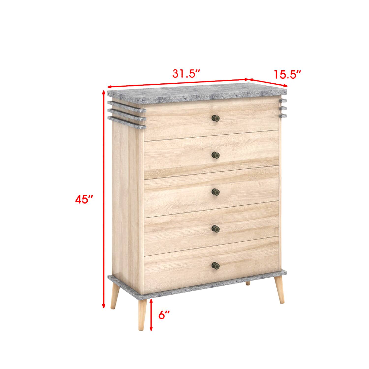 31.5" x 15.5" x 45" x 6"